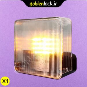 فلاشر LED درب پارکینگ مدل GF200 – کار با دو ولتاژ ۲۴ ولت و ۲۲۰ ولت – تنظیم در دو حالت ثابت و چشمک زن