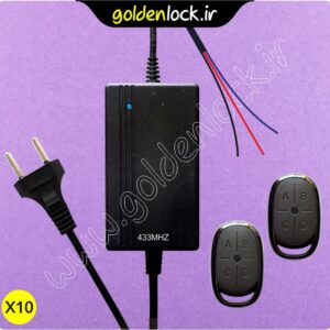 بسته 10 عددی آداپتور ریموت دار 12 ولت